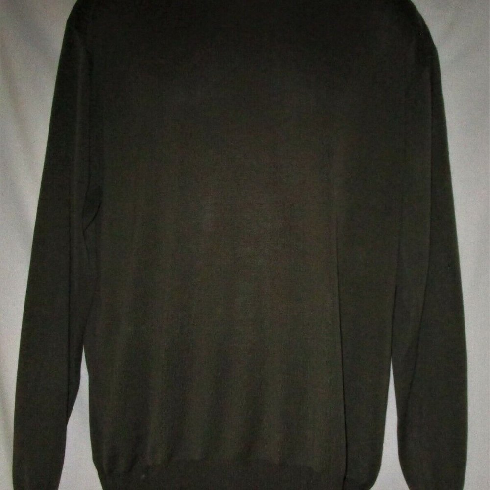 Men's Olive Silk Blend Crewneck Sweater Size XLT